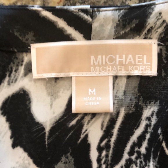 Michael Kors Black & White Long-sleeve Blouse - Picture 6 of 6